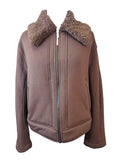 R faux fur lined zip