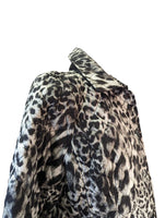 R Quiled Puff Leopard Zip