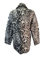 R Quiled Puff Leopard Zip