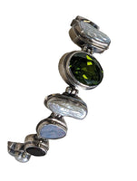 R sterling stone opal bracelet retail $550