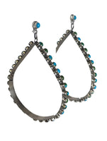 R sterling sonoran gold turquoise hoop earrings