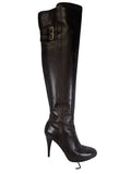 R Smooth Leather Knee High