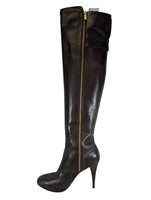 R Smooth Leather Knee High