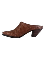 R Woven leather Pointed Toe