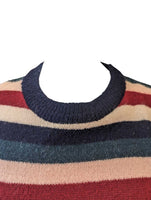 R Wool Blend Striped Sweater