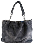 R Faux Fur Shoulder Bag