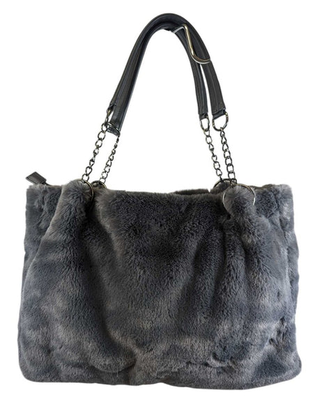 R Faux Fur Shoulder Bag