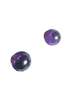 14K Stone Ball Earrings