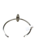 SS Oval Stone Cuff Bracelet