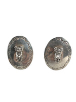 SS Oval Kachina Doll Stamped Earrings