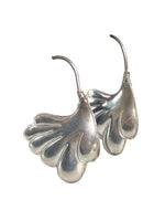 SS Puffed Leaf Threaded Earrings