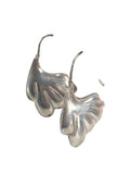 SS Puffed Leaf Threaded Earrings