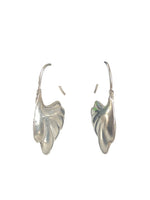 SS Puffed Leaf Threaded Earrings