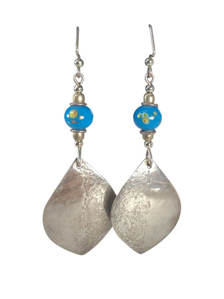 SS Dangle Earrings w/ Stone Ball