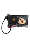 R (Rare) Poppy Pepper Coated Canvas Wristlet