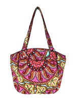 Quilted Floral Zip Top Shoulder Bag