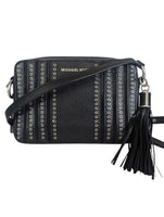 R Pebbled Leather Grommet Crossbody