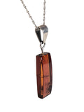 SS Rectangular Stone Necklace