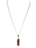 SS Rectangular Stone Necklace