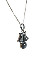 SS Christmas Bell Necklace w/ Stone