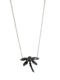 R sterling opal dragonfly necklace