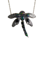 R sterling opal dragonfly necklace