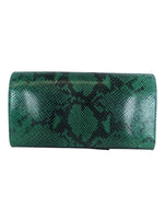 R Snake Leather Clutch