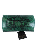 R Snake Leather Clutch