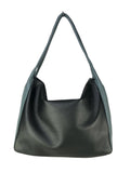 Two-toned Pebble Leather Flap Handbag