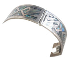 SS Signed Hinged Inlay Cuff