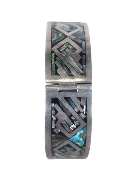 SS Signed Hinged Inlay Cuff