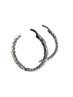 Sterling multi stone hoop earrings