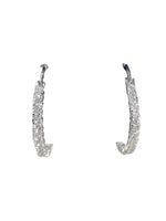 Sterling multi stone hoop earrings