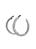 Sterling multi stone hoop earrings