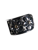 R sterling 14k flower ring