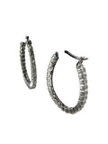 SS Multi Stone Hoop Earrings