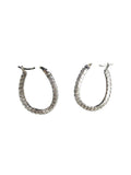 SS Multi Stone Hoop Earrings