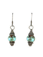 SS Glass Bead Swirl Earrings