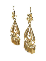 14K Floral Filigree Dangle Earrings (10.09g.)