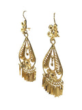 14K Floral Filigree Dangle Earrings (10.09g.)