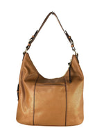 Pebble leather hobo style handbag