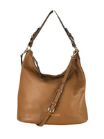 Pebble leather hobo style handbag