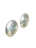 SS Stamped Hot Air Balloon Button Earrings