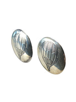 SS Stamped Hot Air Balloon Button Earrings