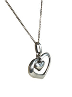 Sterling Double Heart Necklace