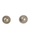 Sterling Button Earrings