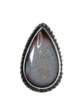 SS Teardrop Druzy Ring