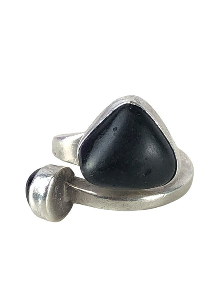 SS Two Stone Wrap Ring