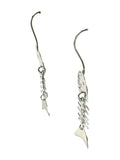 Sterling fish skeleton earrings