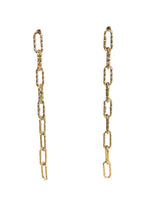 Sterling vermeil paper clip chain earrings